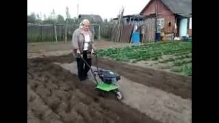 Культиватор MTD T205 в работе