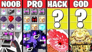 Minecraft Battle: SUPER SECRET BOSS CRAFTING CHALLENGE - NOOB vs PRO vs HACKER vs GOD ~ Animation