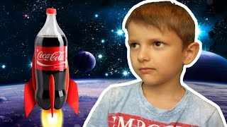 Ракета из Coca Cola rocket Кока кола kids experiments как сделать ракету своими руками