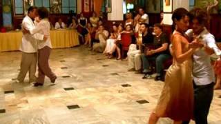 Murat, Michelle, Ozhan, Serkan dancing at Transylvania tango festival 2009