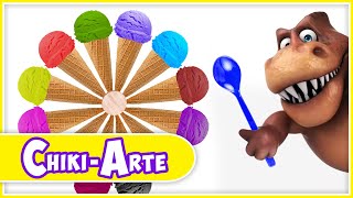 Una Ruleta de Helados Pintados de Colores | Los Juguetes Son Divertidos
