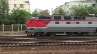 Электровоз ЧС7-318 (ТЧЭ-1) со скорым фирменным поездом "Белогорье" № 072В, Белгород - Москва.