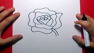 Como dibujar una rosa paso a paso 4 | How to draw a rose 4