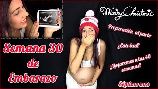 30 semanas de Embarazo| Llegó la navidad! Ecografías, estrías, peso...Preparación al parto|Errores