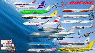 GTA V: Every Boeing Airplanes Falling into Deep Pacific Ocean Best Longer Crash and Fail Compilation