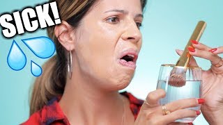 FULL FACE OF MAKEUP USING WET BRUSHES | MAKEUP CHALLENGE