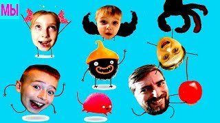 Смешная игра про Черного зверька ЧУЧЕЛ Мы играем вместе с папой