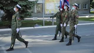 Тренировка сводного женского взвода роты почетного караула