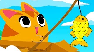 КОТЕНОК РЫБОЛОВ МяуСим - мультик игра для детей про маленьких котиков. Коты ловят рыбу #ПУРУМЧАТА