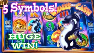 WHALES OF CASH LAS VEGAS ?5 SYMBOL DELUXE SUPER FREE GAMES MAX BET!
