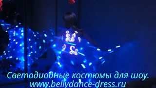 Светодиодное платье + Светодиодные крылья. На заказ.