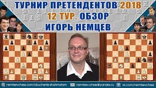 Турнир претендентов 2018. Обзор 12 тура. Игорь Немцев. Шахматы