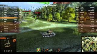 Four battles in World of Tanks (T-34, T-50, VK 30.01 P, Tiger P)