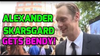Legend of Tarzan: Alexander Skarsgard gets flexible and tries to bend over!