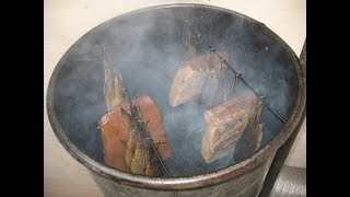 Коптилка своими руками для рыбы, сала, с регулировкой дыма. Smoked fish, bacon