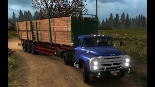 Euro Truck Simulator 2 ZiL 130 RusMap Road to Mstsislaw