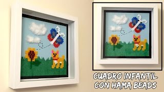 Cuadro infantil con hama beads *Manualidades fáciles