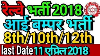 RAILWAY RECRUITMENT 2018 NOTIFICATION / 8TH,10TH,12TH PASS / RAILWAY APPRENTICE 2652 VACANCY