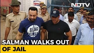 Salman Khan Walks Out Of Jodhpur Jail After Getting Bail