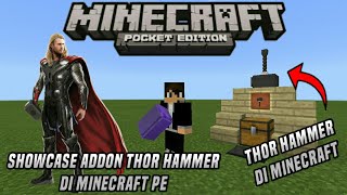 Thor Hammer Di Minecraft!!! || Showcase Addon Thanos Di Minecraft Pe