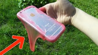 ЧТО БУДЕТ, ЕСЛИ ЗАМОРОЗИТЬ ТЕЛЕФОН В ЛИЗУНЕ И СБРОСИТЬ ЕГО С 20 МЕТРОВ?!