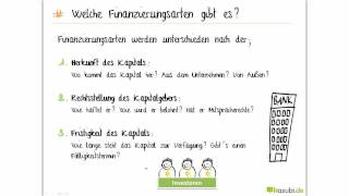 3.4. Welche Finanzierungsarten gibt es? Crashkurs IHK Prüfung!