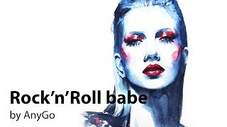 Rock'n'Roll babe | Watercolor portrait | Портрет акварелью