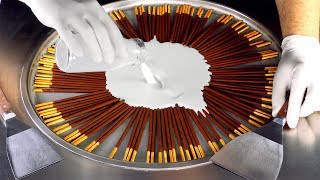 ASMR - Mikado Chocolate Sticks Ice Cream Rolls | oddly satisfying Food Video - fast ASMR Tingles 4k