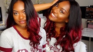 My Fall GO TO Red Ombre Wig!!! They did the DANG THANG with this coloring y'all | #PremierLaceWig