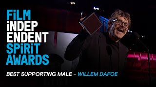 WILLEM DAFOE wins Best Supporting Male at the 35th Film Independent Spirit Awards
