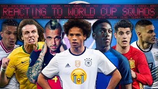 REACTING TO ALL THE WORLD CUP SQUADS!