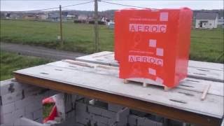 СТРОИМ ДОМ ИЗ ГАЗОБЕТОНА. Перекрытие пустотными плитами. Первый этап.