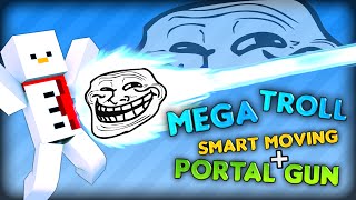 THE MEGA TROLL BALL - Minecraft Smart Moving + Portal Gun Mod Combo Crazy Map