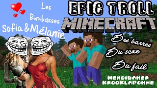 ►MINECRAFT◄ EPIC TROLL AVEC KROOK | FAIRE LES FILLES ! // HD // FR