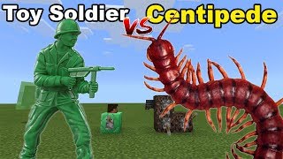 TOY SOLDIER vs CENTIPEDE | Minecraft PE