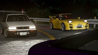 [Assetto Corsa × Initial D] 秋山涉 & 高橋啟介 @赤城 (Eng Sub/中字)
