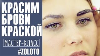 Коррекция и окрашивание бровей краской. Уроки макияжа Татьяны #Золоташко