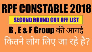 RPF Constable 2018 Second Round Cut Off List. RPF Constable Second List