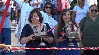 Cortejo para a Igreja na Coroação da Maria e Eduino 2019 Ilha Pico Açores
