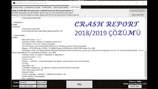Minecraft Crash Report Hatası Çözümü 2018/2019