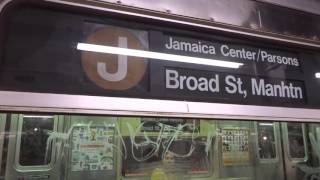 NYC Subway: Broad Street-bound R42 (J) Entering & Leaving Essex Street