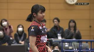 【卓球 Tリーグ】200201トップおとめピンポンズ名古屋 vs 木下アビエル神奈川／前半ダブルス＆シングルス【卓球動画】ヤンハウン 鈴木李茄 木原美悠 森薗美月 長﨑美柚 出澤杏佳