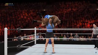 WWE 2K16 - Julia Adams (Tall Stephanie McMahon) vs Big E