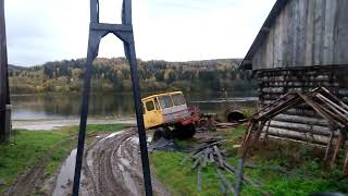 Урал лесовоз Привёз горбыль в пос. Бахари Красновишерск