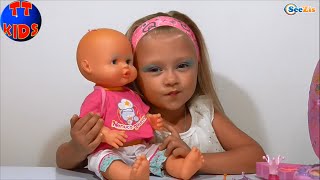 ✔ Кукла Ненуко. Ярослава делает макияж для своей Игрушки / How to make-up for Nenuco Doll ✔