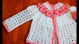 Кофточка для Новорожденного Ребенка Крючком  -2019 / Blouse for Newborn Baby Crochet