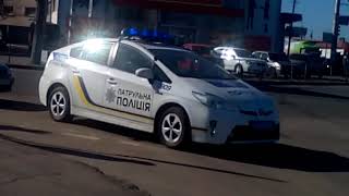 Полиция Кривого Рога на месте аварии ул.Лермонтова- Кобылянского 19.02.