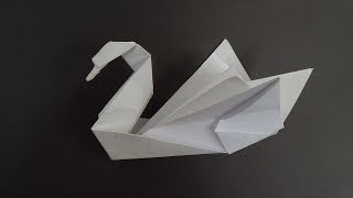 Как сделать лебедя из бумаги. Оригами из бумаги лебедь.