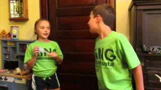 Liam and Annika Sing Minnesota Camp Medley 2015