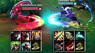 RED KAYN vs BLUE KAYN FULL BUILD FIGHTS & Moments!